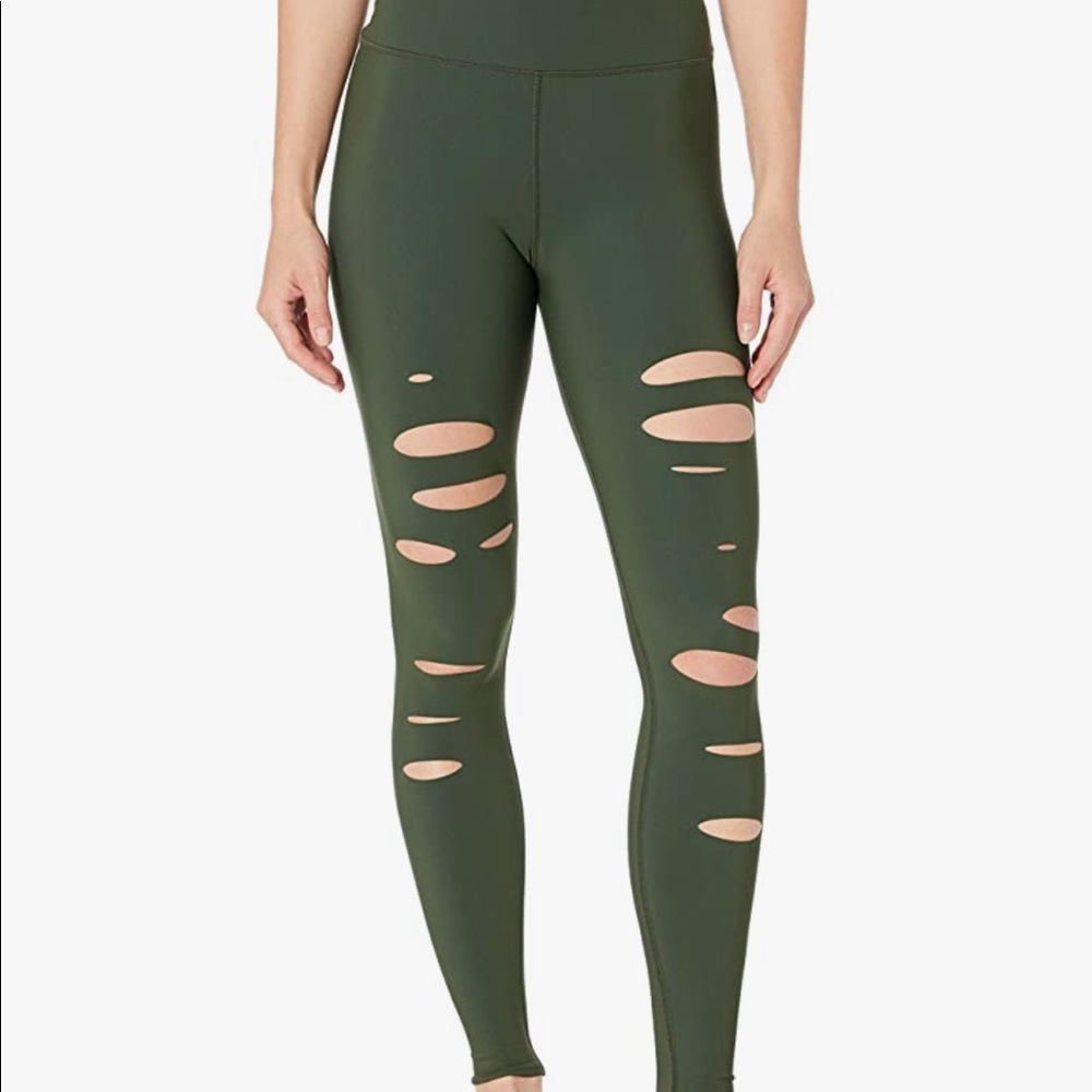 Alo high waisted ripped warrior legging